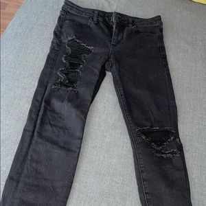 Black AE distressed jeans